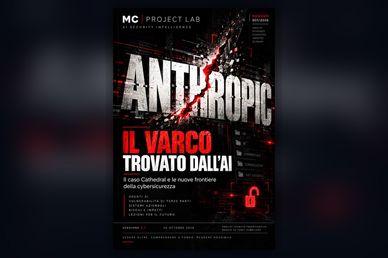 Copertina del dossier Cathedral-Anthropic AI Security Intelligence